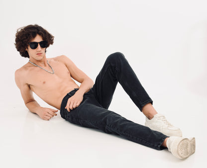 DLAZY BLACK SHADED ANKLE JEANS