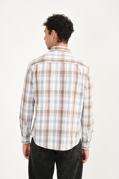 Dlazy Earth Tone Checked Shirt..