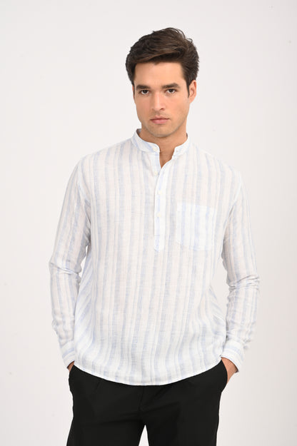 DLAZY MEN SKYLINE STRIPES HALF KURTHA…