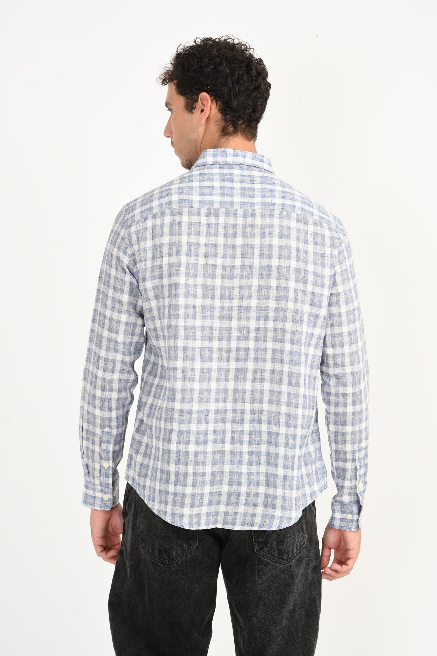 Dlazy Classic Blue & White Check  Shirt .