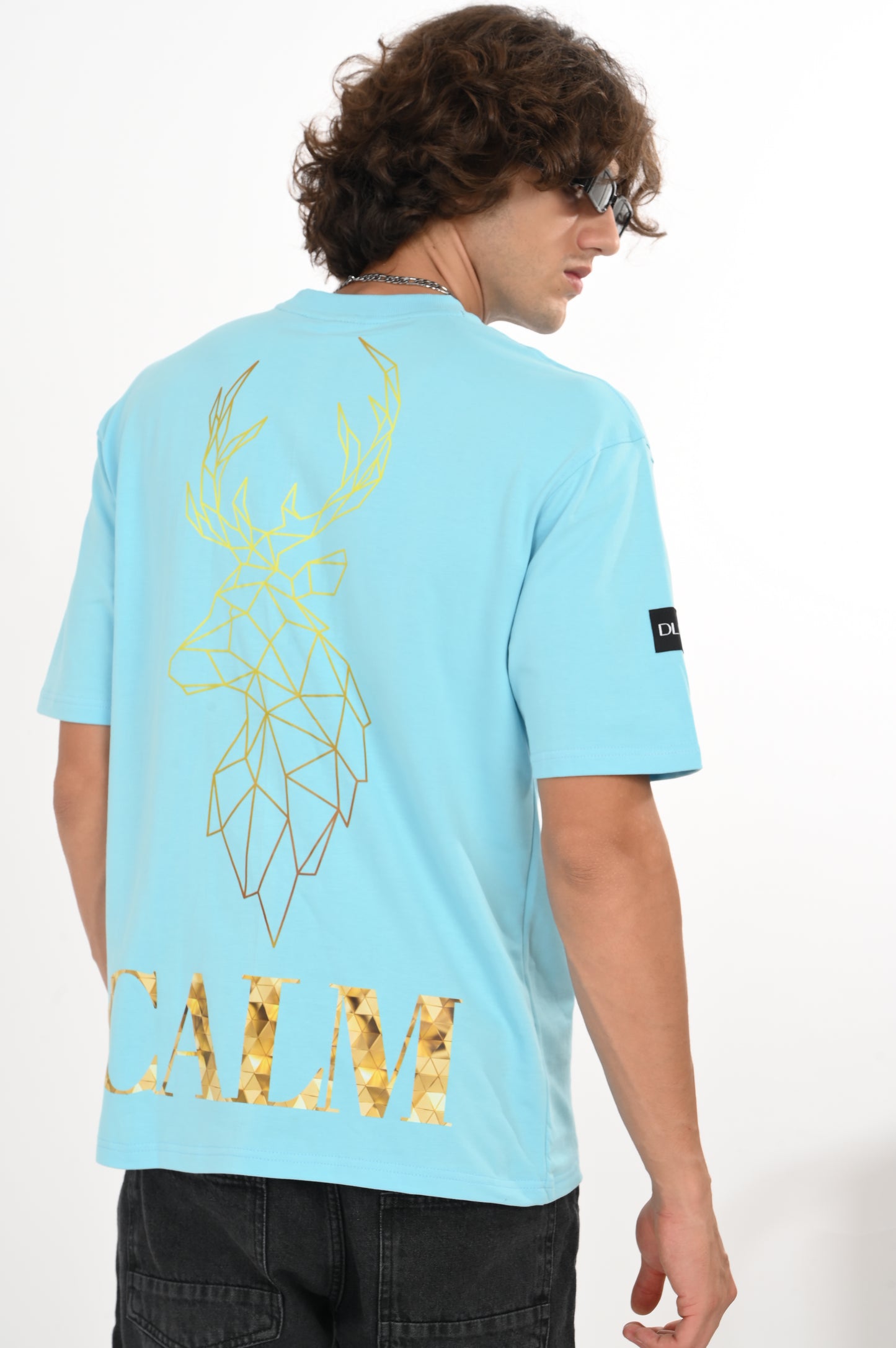 DLAZY CALM OCEAN BLUE OVERSIZED TEE