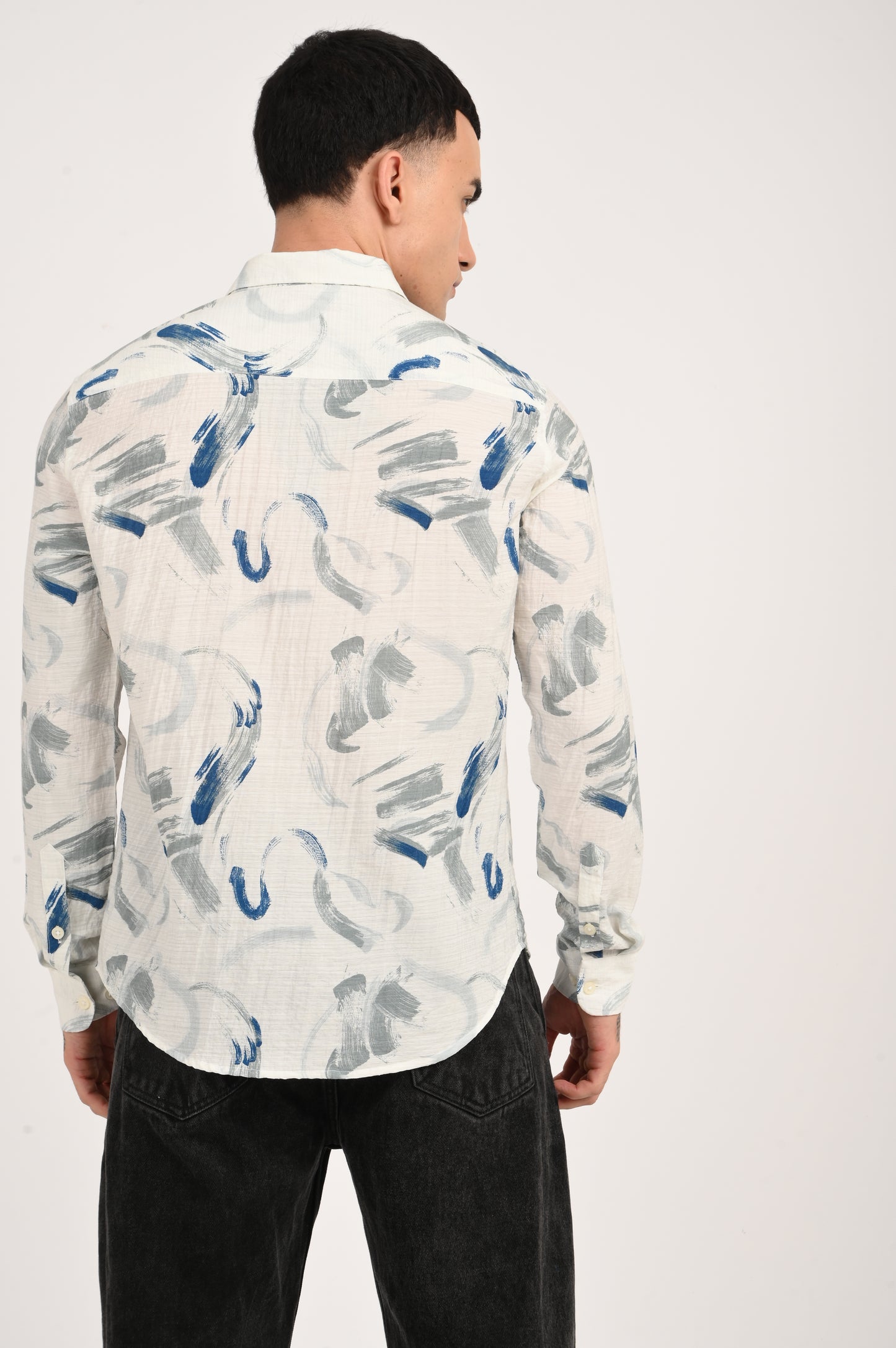 Dlazy men Brushstroke Waves Shirt..