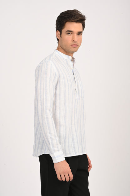 DLAZY MEN SKYLINE STRIPES HALF KURTHA…
