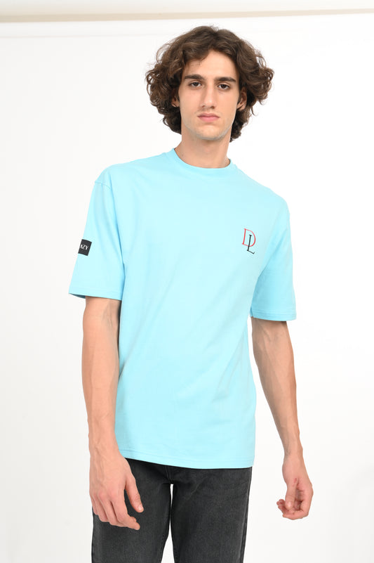 DLAZY CALM OCEAN BLUE OVERSIZED TEE