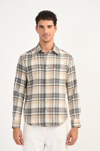 Dlazy Sandstone Plaid Shirt.