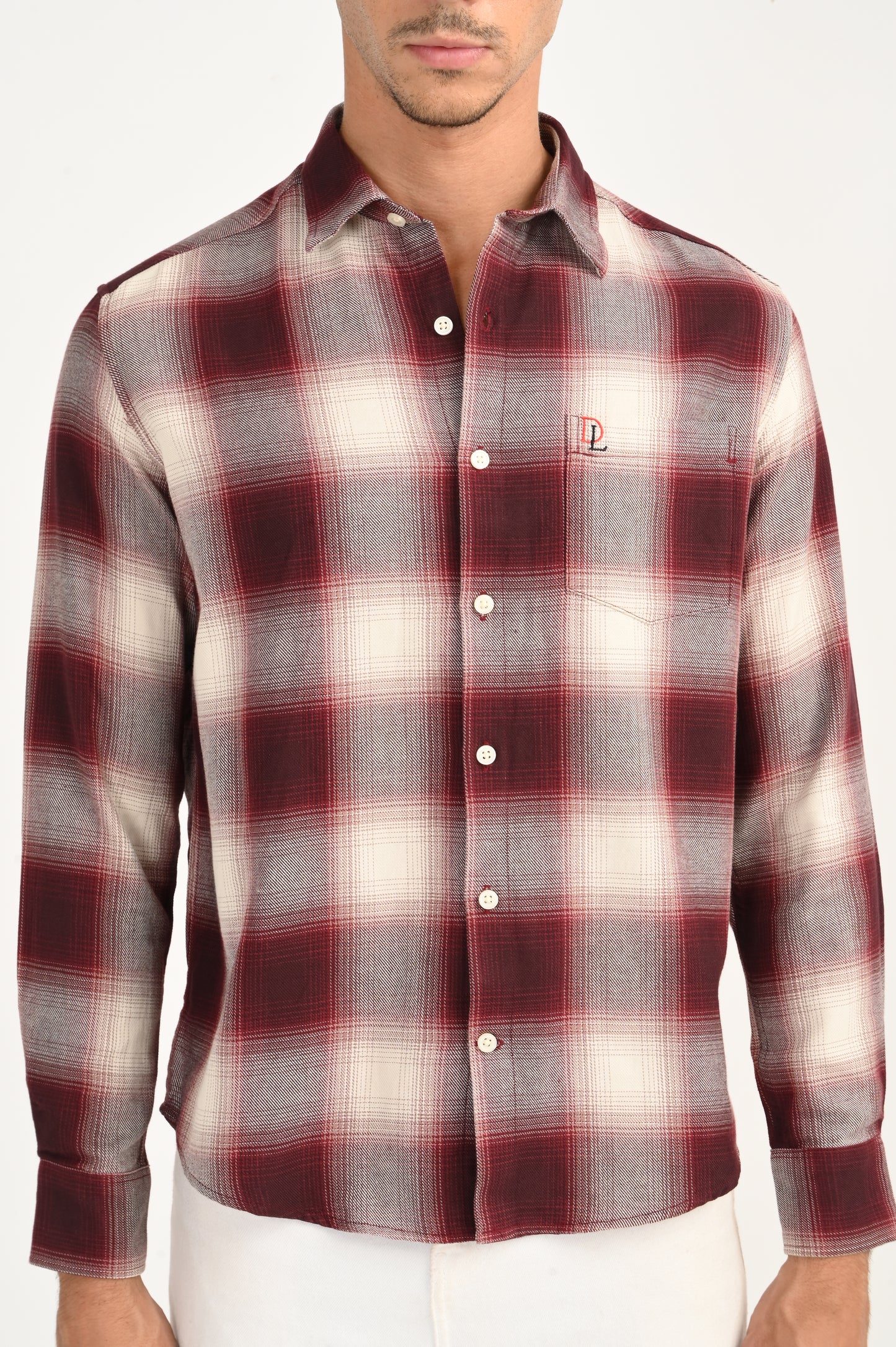 Dlazy Burgundy Storm Plaid Shirt..