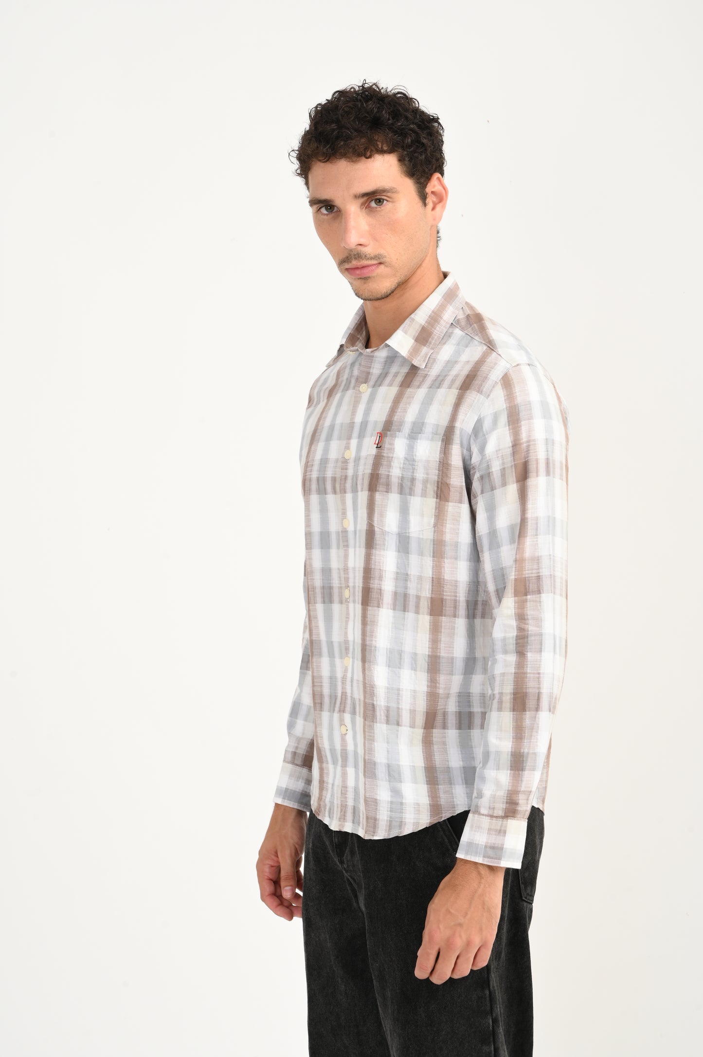 Dlazy Earth Tone Checked Shirt..