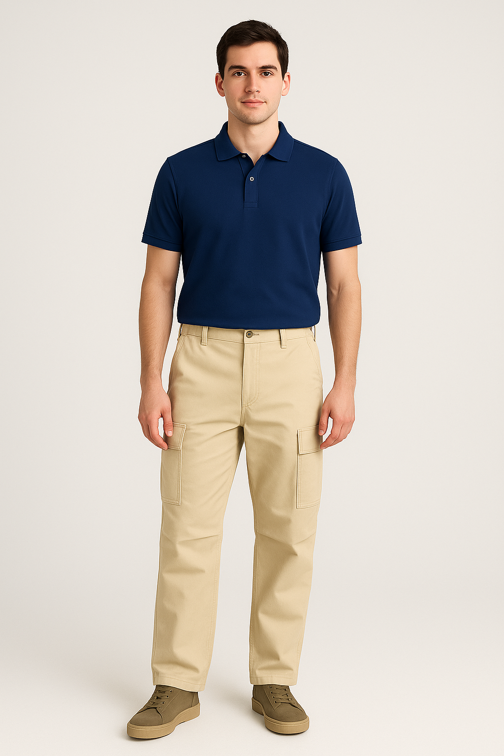 DLAZY NAVY BLUE- Regular Fit Polo Shirt
