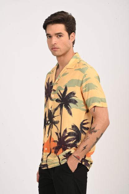 DLAZY SUNSET PALM PRINTED