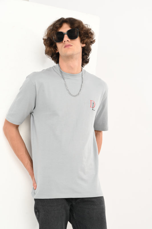 DLAZY INDIA TRAVEL GREY OVERSIZED TEE