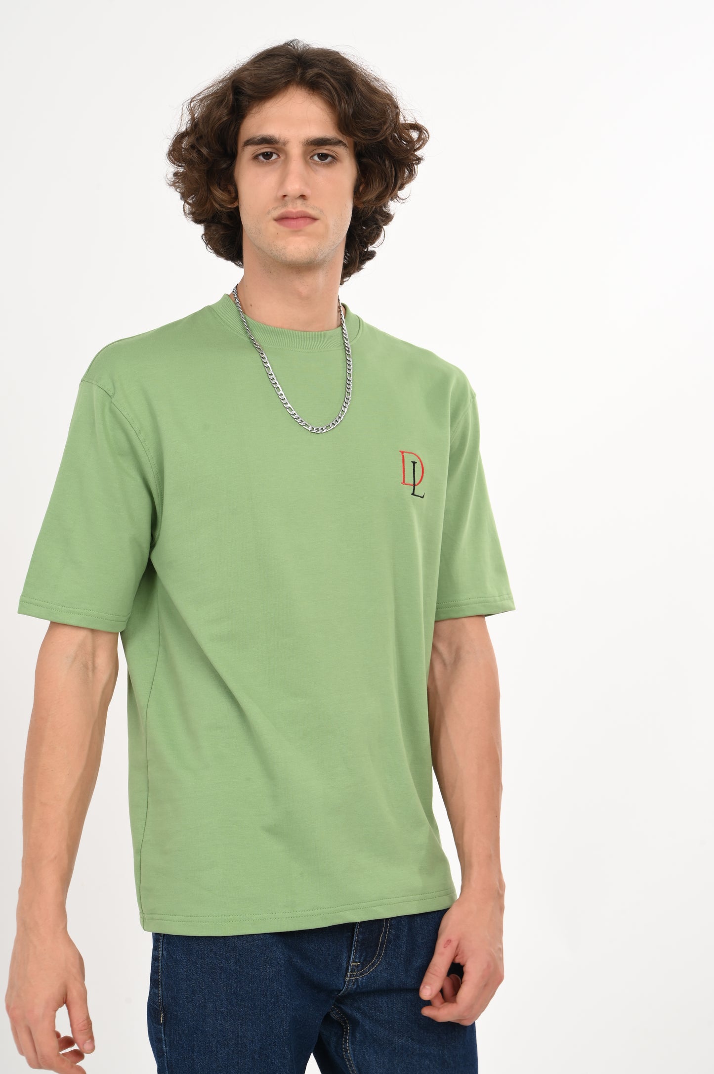 DLAZY FEEL THE BEAT GREEN OVERSIZED TEE