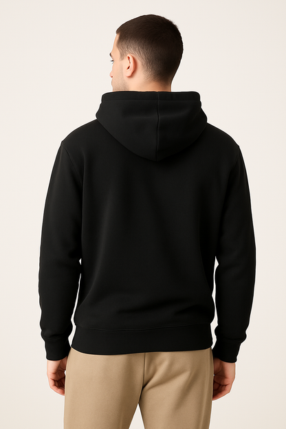 DLAZY BLACK PRINTED 330 GSM HODDIE