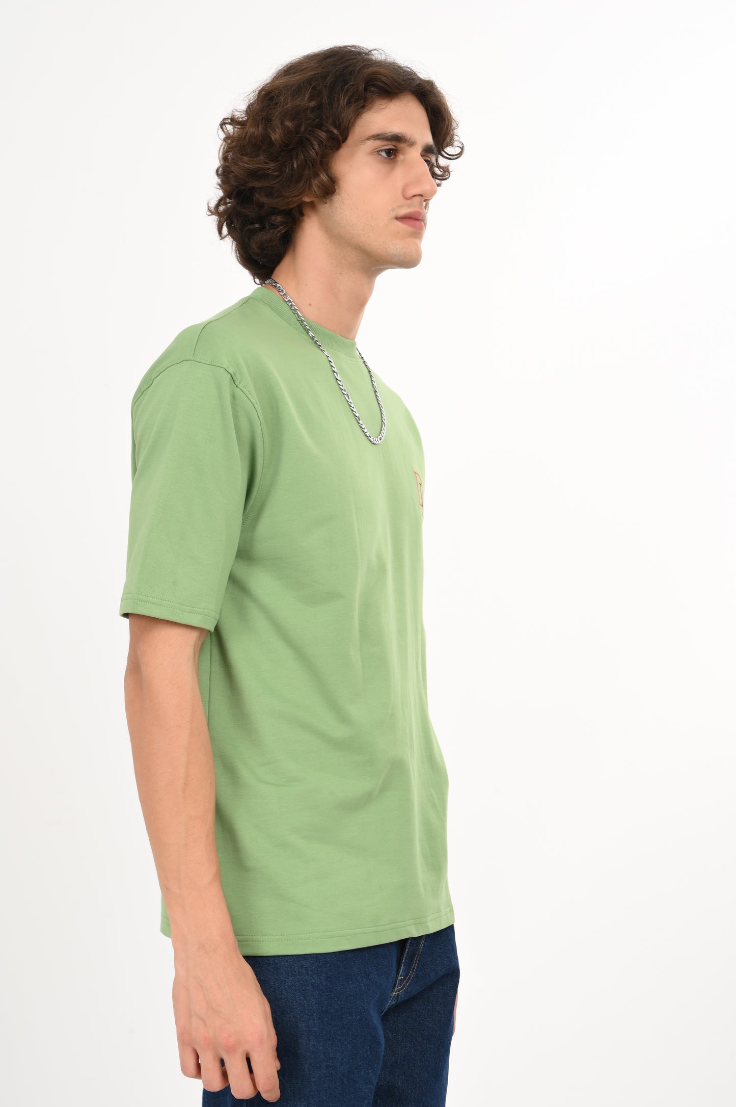 DLAZY FEEL THE BEAT GREEN OVERSIZED TEE