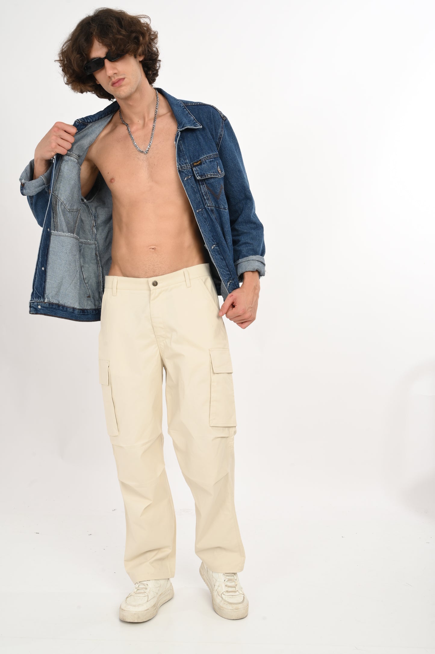 DLAZY HALF WHITE CARGO PANT