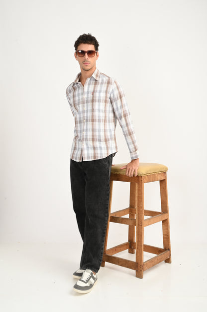Dlazy Earth Tone Checked Shirt..
