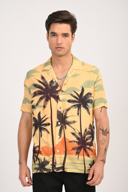 DLAZY SUNSET PALM PRINTED