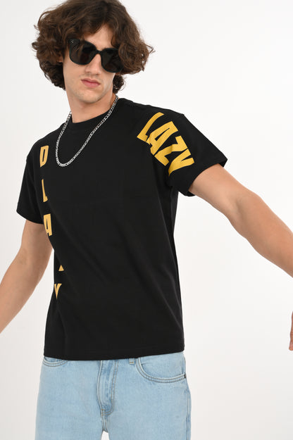 DLAZY BLACK OVERSIZED TEE