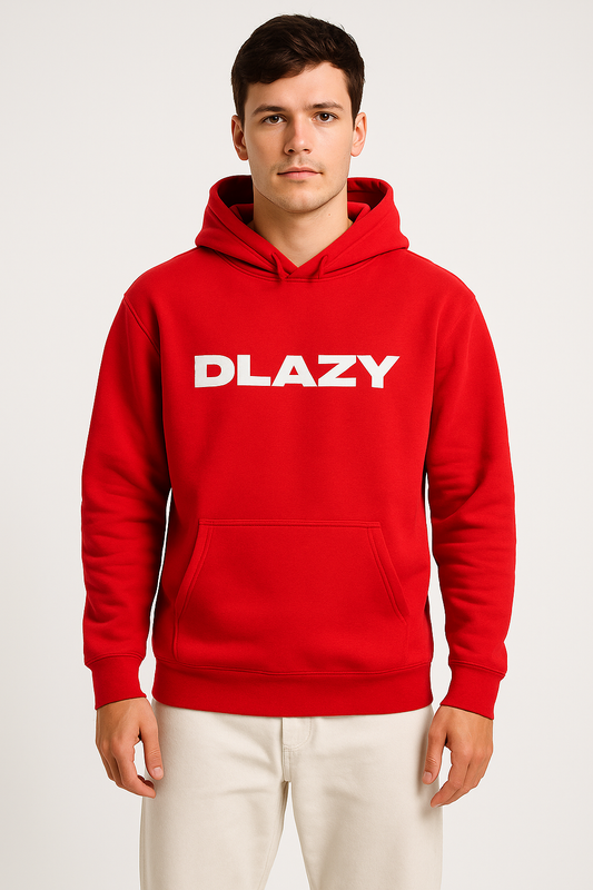 DLAZY RED PRINTED 330 GSM HODDIE