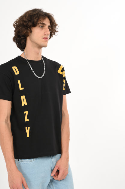 DLAZY BLACK OVERSIZED TEE