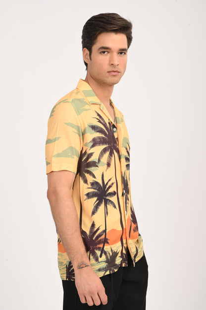 DLAZY SUNSET PALM PRINTED