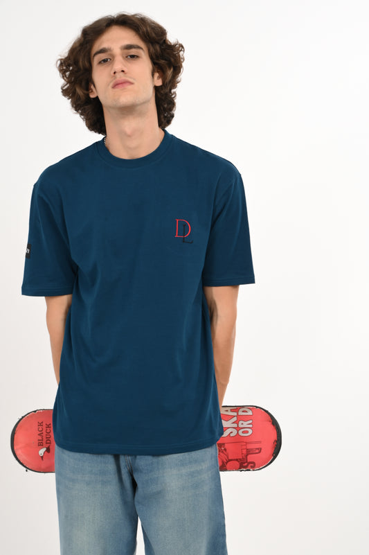 DLAZY PETROL BLUE OVERSIZED TEE