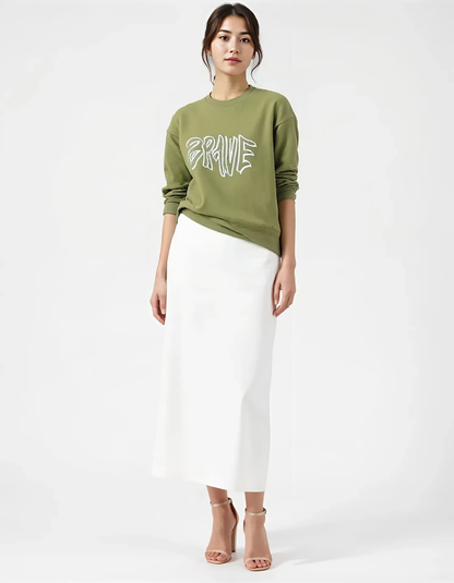 DLAZY FOREST GREEN: Loose fit  sweatshirt 300gsm with French terry