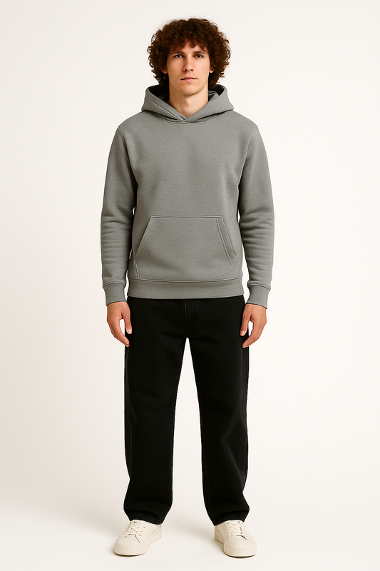 DLAZY GREY PLAIN 330 GSM HODDIE