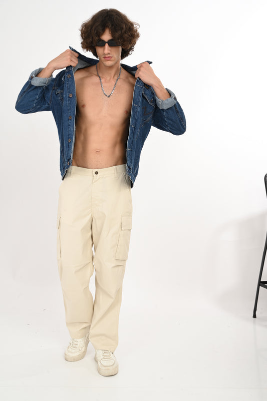 DLAZY HALF WHITE CARGO PANT