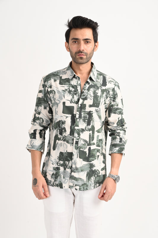 DLAZY EVERGREEN TERRAIN PRINTED SHIRT