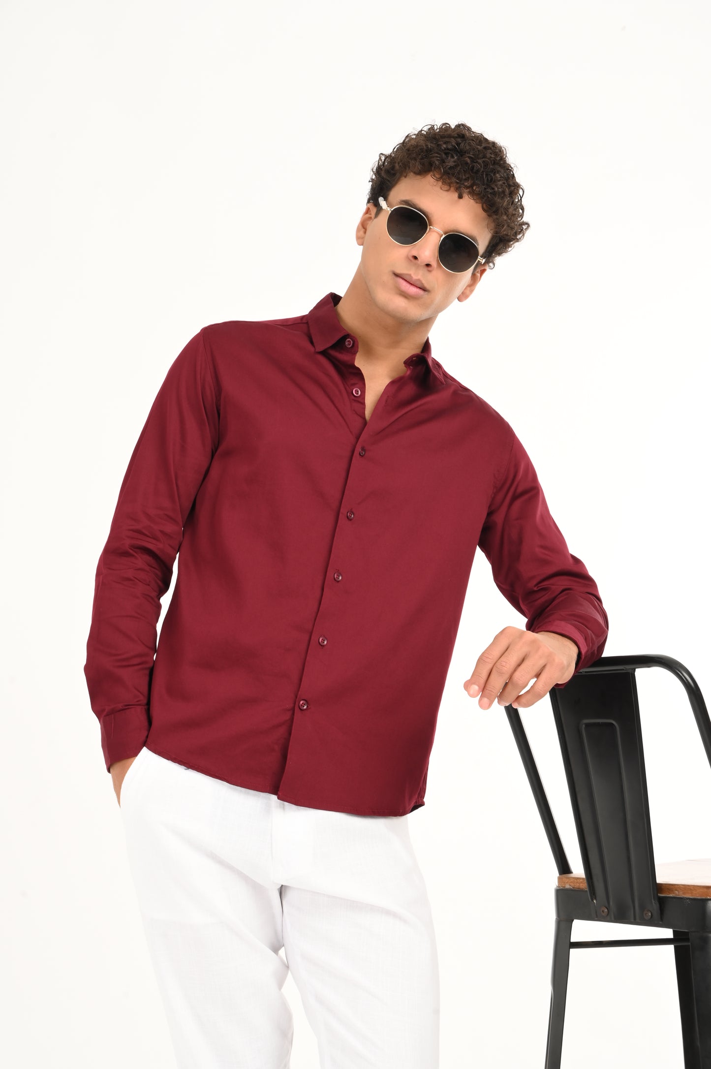 DLAZY MERON PLAIN  SATIN SHIRT