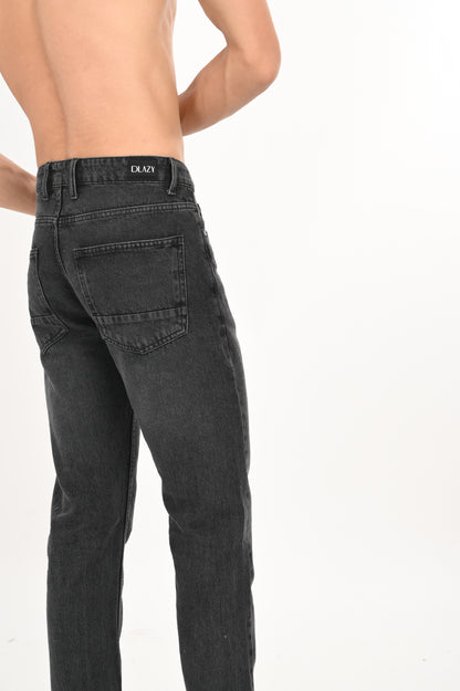 DLAZY BLACK SHADED ANKLE JEANS