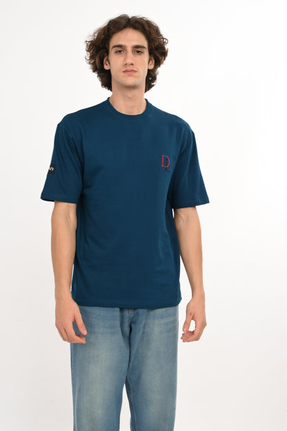 DLAZY PETROL BLUE OVERSIZED TEE
