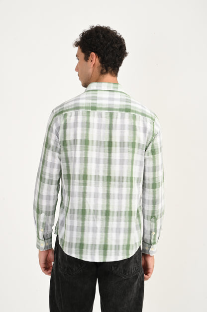 Dlazy Sage Green Checked Shirt..