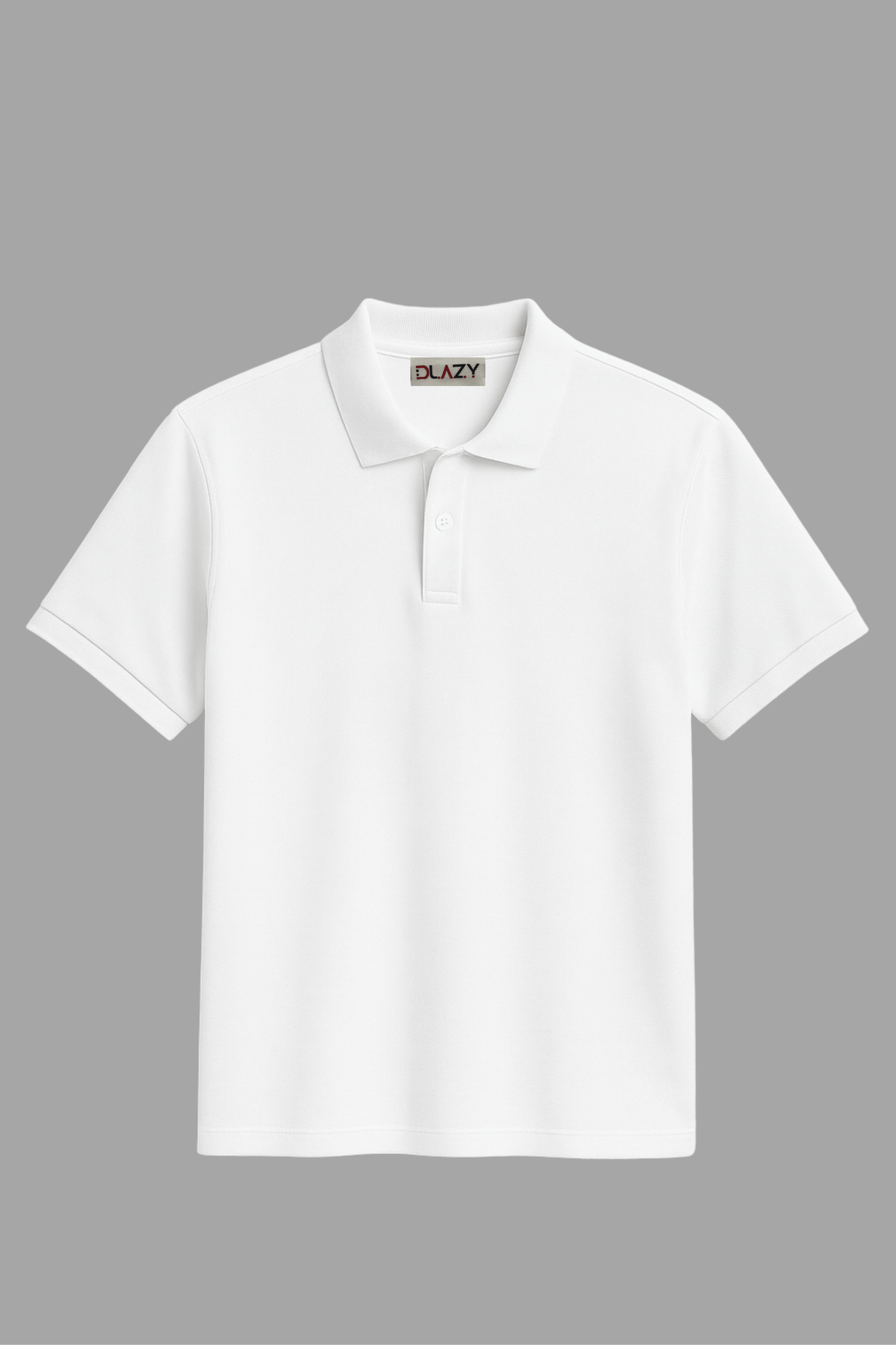 DLAZY WHITE POLO SHIRT