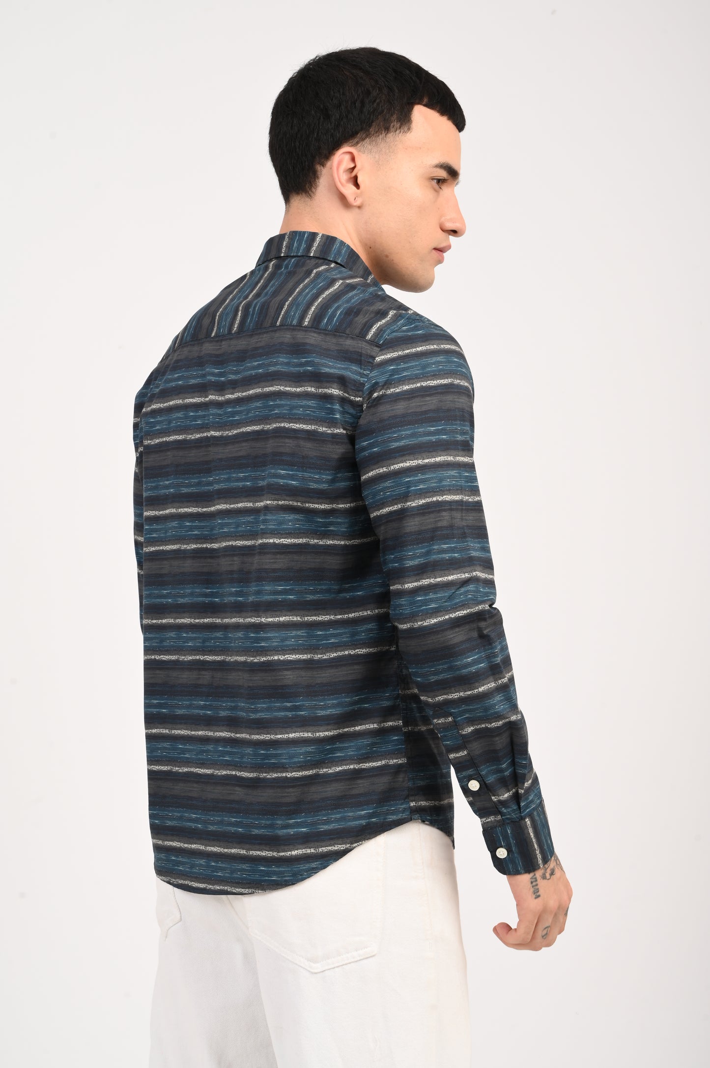 Dlazy Men Ocean Stripes shirt..