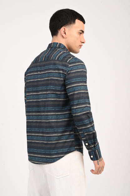 Dlazy Men Ocean Stripes shirt..