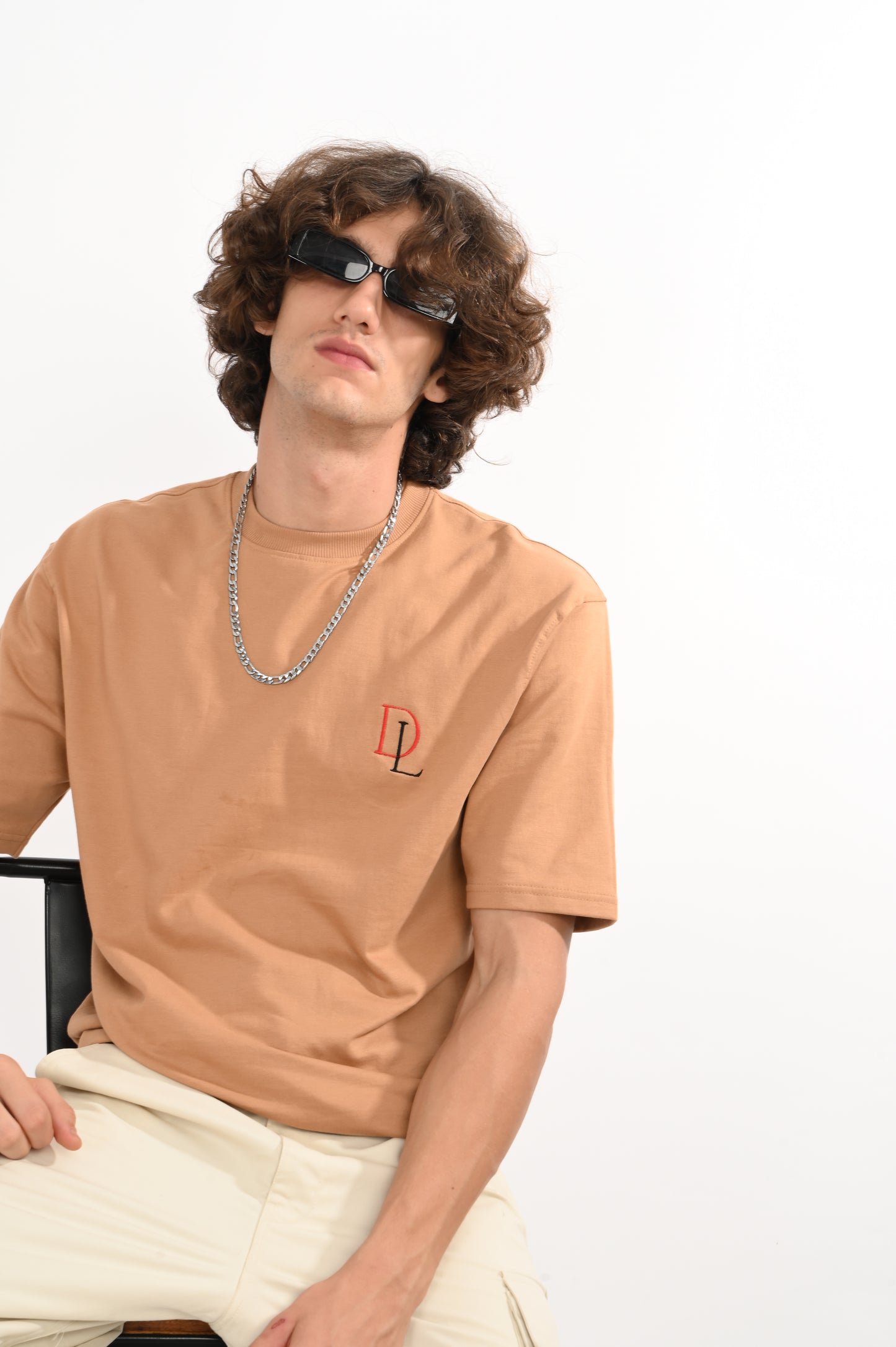 DLAZY PUPPY CARMEL BROWN OVERSIZED TEE