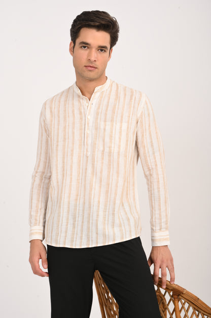 DLAZY MEN DESERT STRIPES HALF KURTHA..