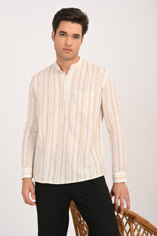 DLAZY MEN DESERT STRIPES HALF KURTHA..