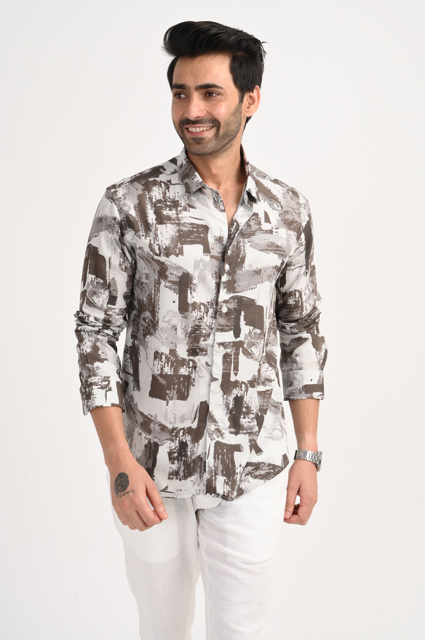 DLAZY STORMY SLATE PRINTED SHIRT