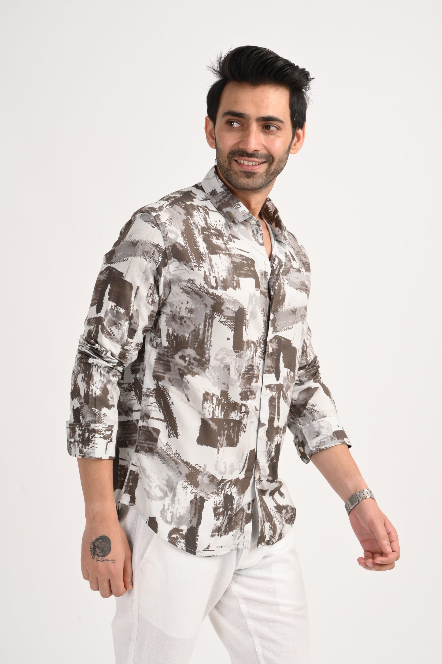 DLAZY STORMY SLATE PRINTED SHIRT
