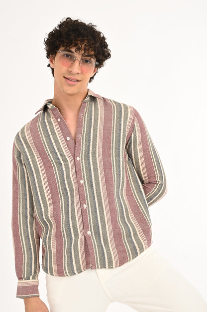 DLAZY MEN EMBER STRIPES SHIRT