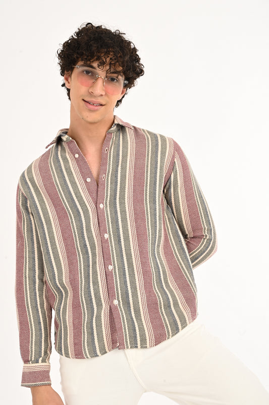 DLAZY MEN EMBER STRIPES SHIRT