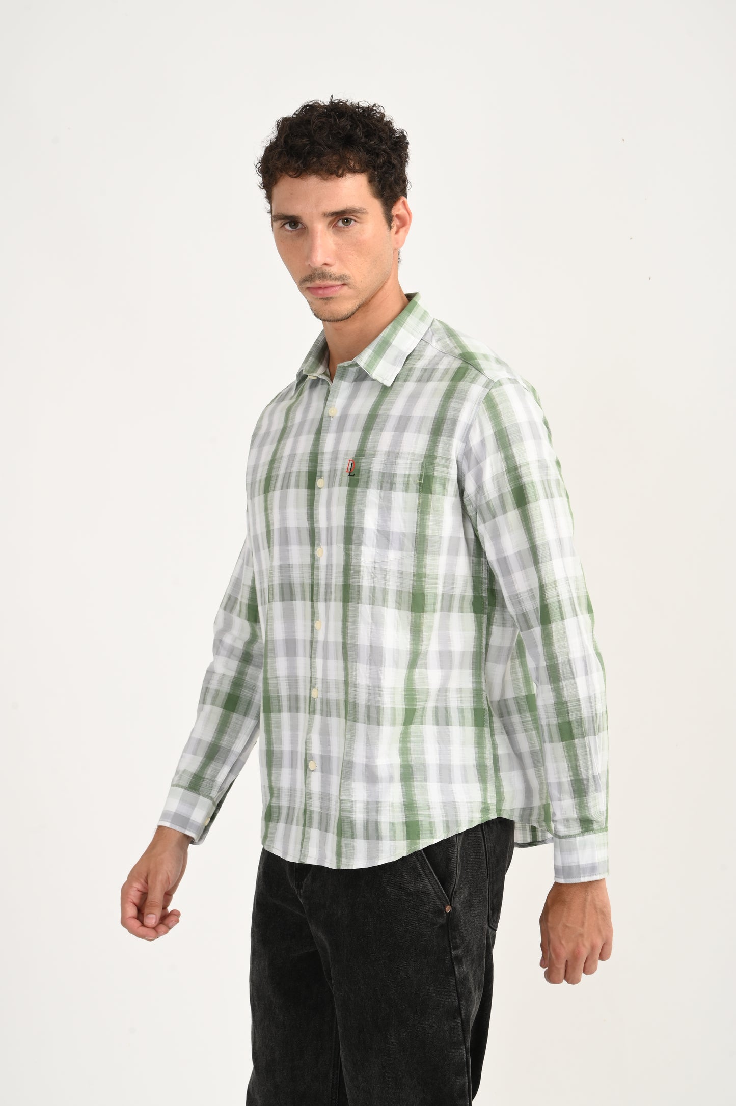Dlazy Sage Green Checked Shirt..
