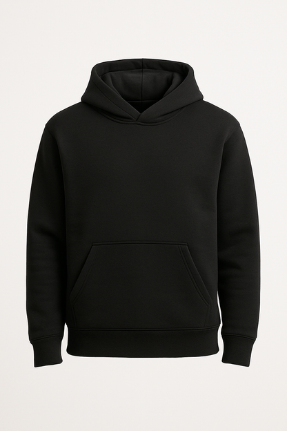 DLAZY BLACK PLAIN 330 GSM HODDIE