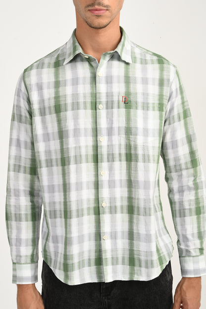 Dlazy Sage Green Checked Shirt..
