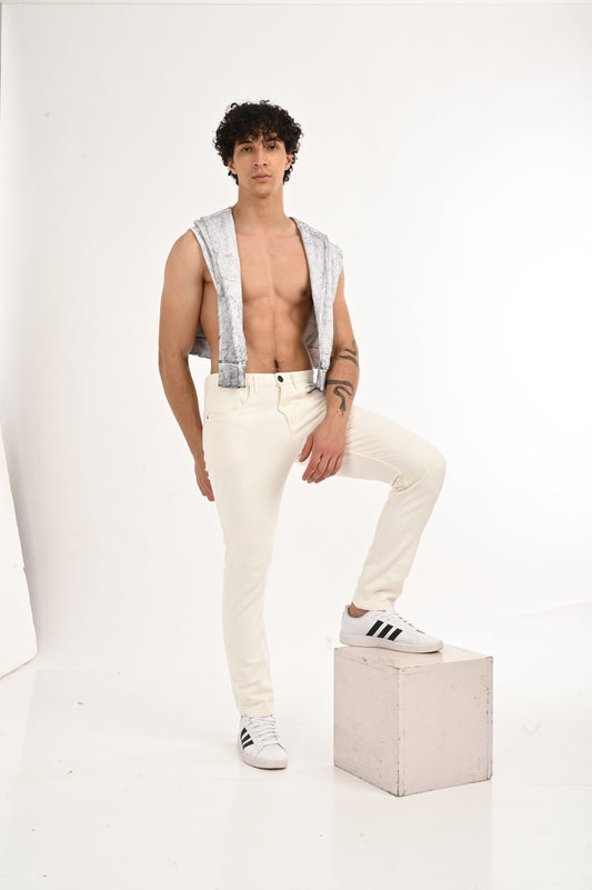 DLAZY JEANS
CREAM SKINNY FIT  JEANS