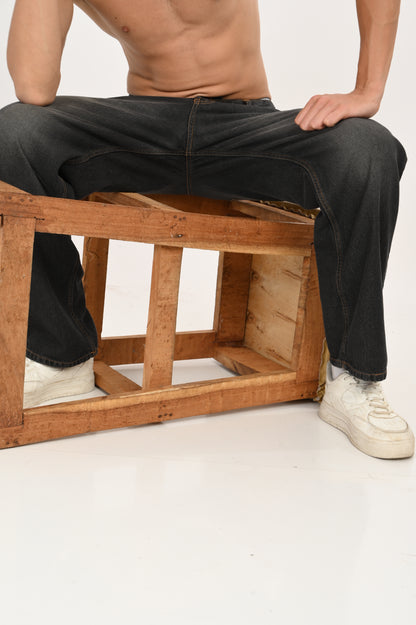 DLAZY BLACK BAGGY JEANS