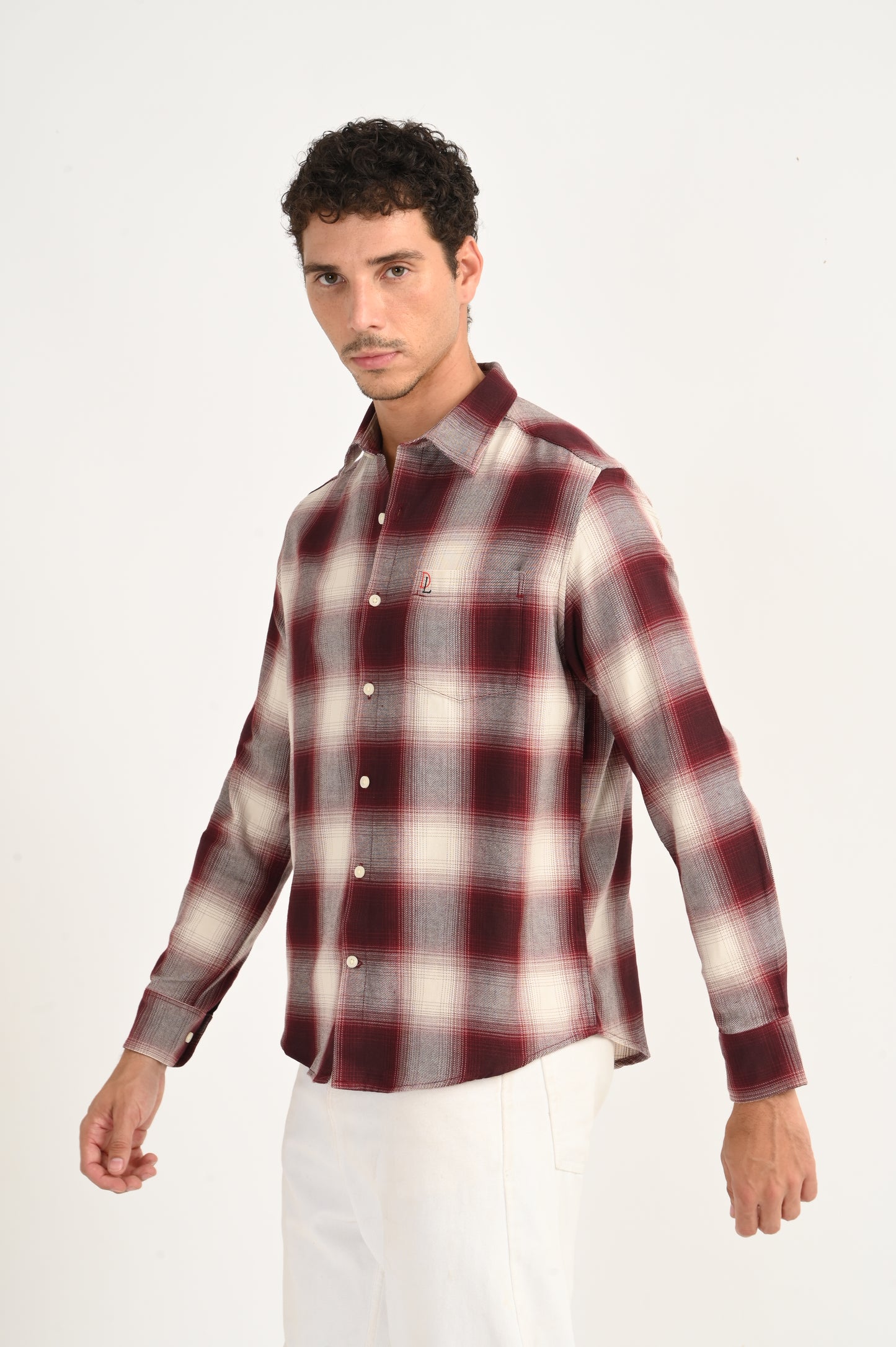 Dlazy Burgundy Storm Plaid Shirt..
