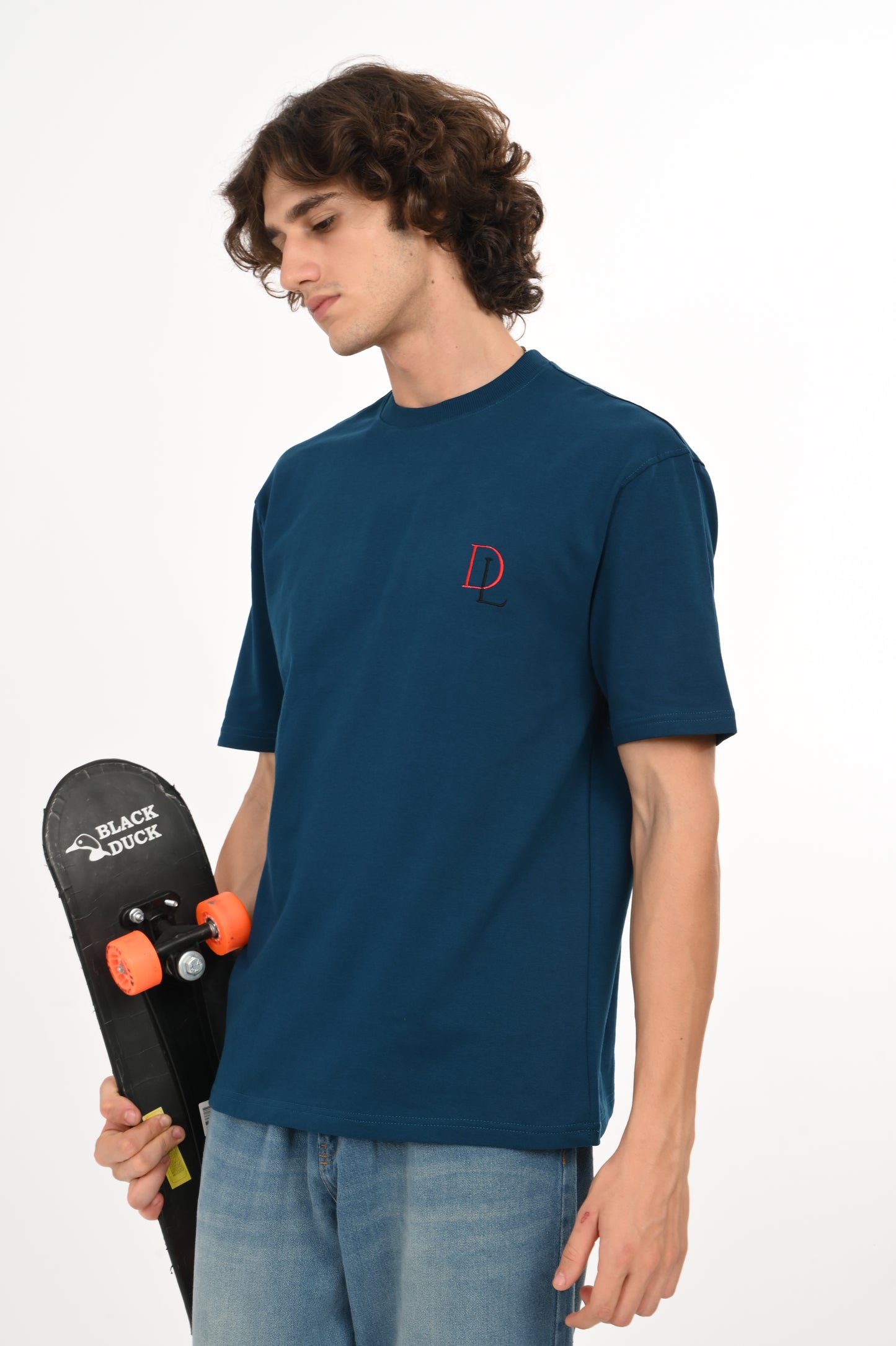 DLAZY PETROL BLUE OVERSIZED TEE